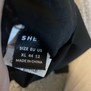 SHEIN xl black scalloped bodysuit